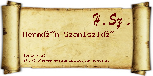 Hermán Szaniszló névjegykártya